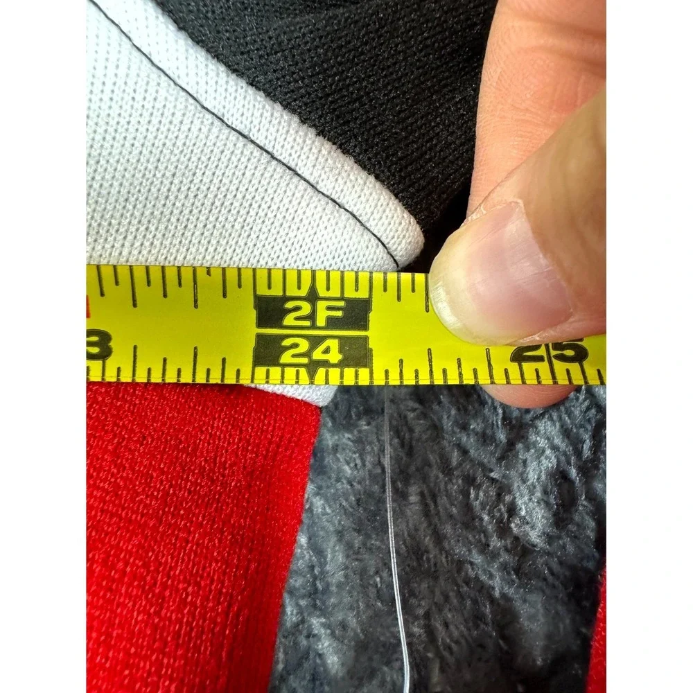 NBA Borderline Fleece‎ Hoodie Mens L Red Black Colorblock Performance Sweatshirt